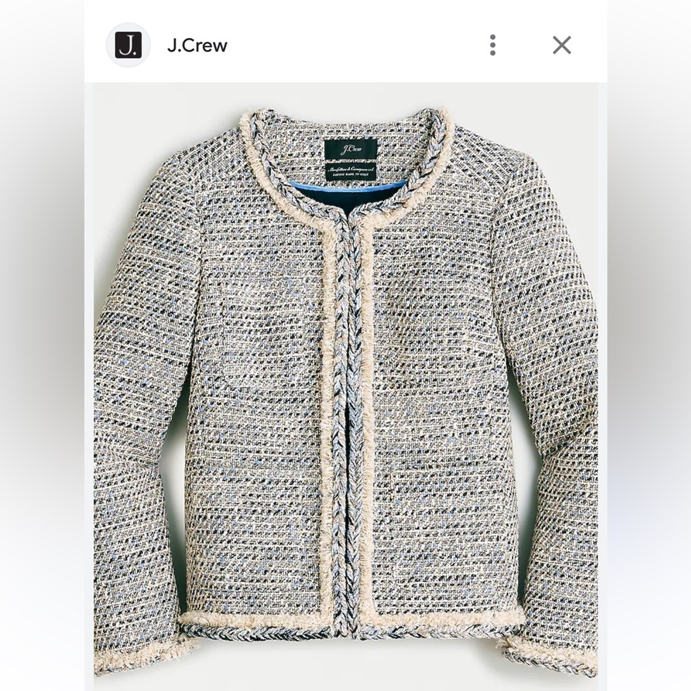 Brand New with Tag J. Crew Tweed Blazer Jacket Size 10